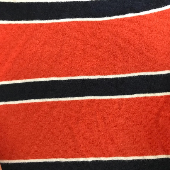 ORANGE Striped Long Sleeve Half button up Collar🧡 - Picture 5 of 5